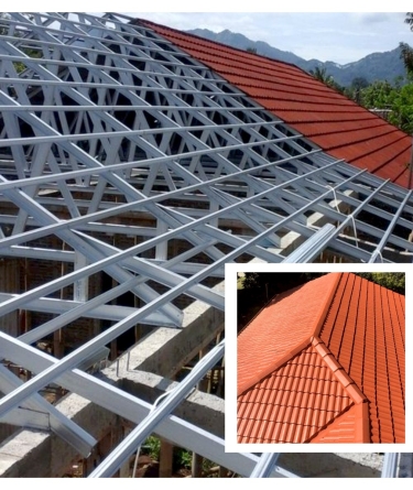 Ưu điểm của hệ khung kèo xà gồ thép lợp mái ngói so với gỗ hoặc sắt đen