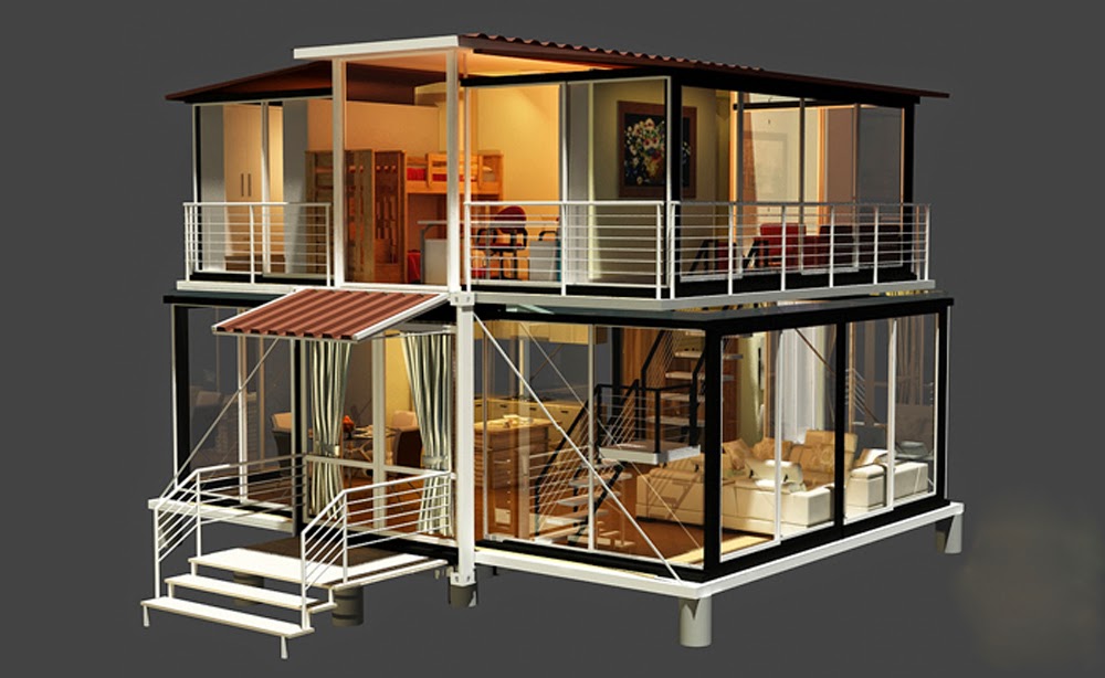 thiết kế nhà thép 2 tầng